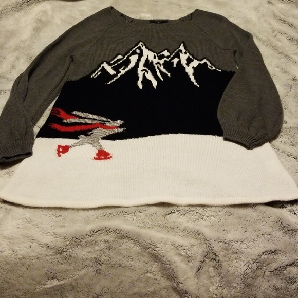 Style & Co. Sweaters - Style & Co. Skating ice bunny sweater